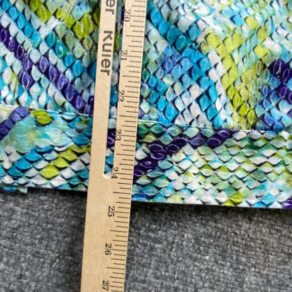 Additions By Chico's Jacket Women's Medium Open Front Denim Colorful Snakeskin - Picture 8 of 10